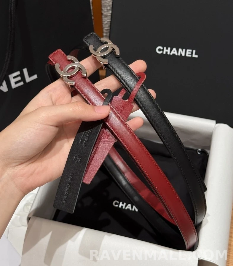 샤넬 샤넬 더블 C 버클 양면 슬림 벨트 상세 이미지