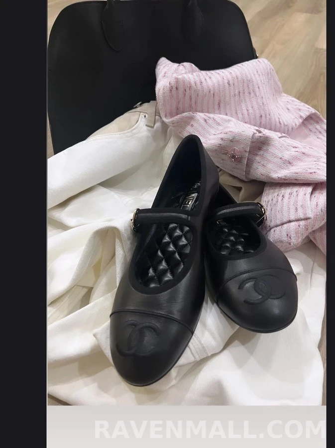샤넬 샤넬 로고 메리제인 플랫 상세 이미지