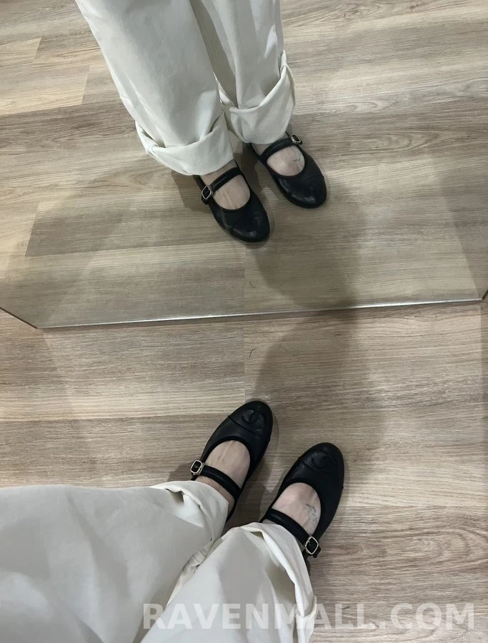 샤넬 샤넬 로고 메리제인 플랫 상세 이미지