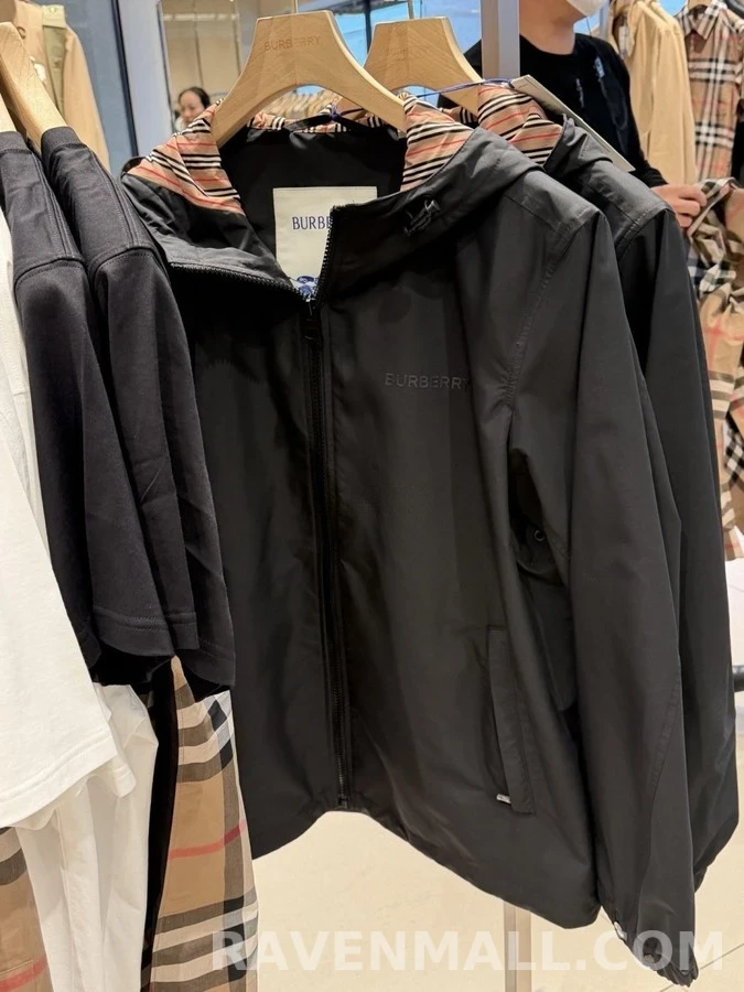 버버리 버버리 체크 안감 로고 후드집업 상세 이미지
