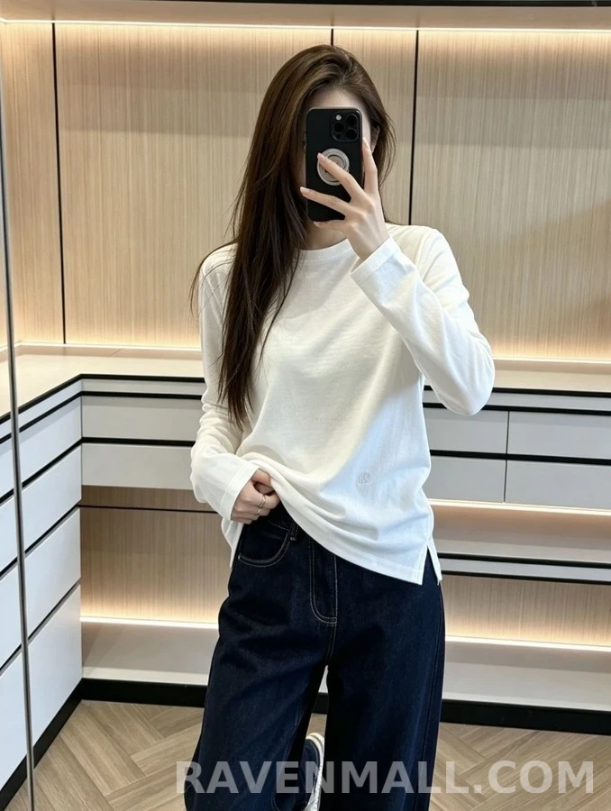 루이비통 루이비통 피마 코튼 긴팔 티셔츠 상세 이미지