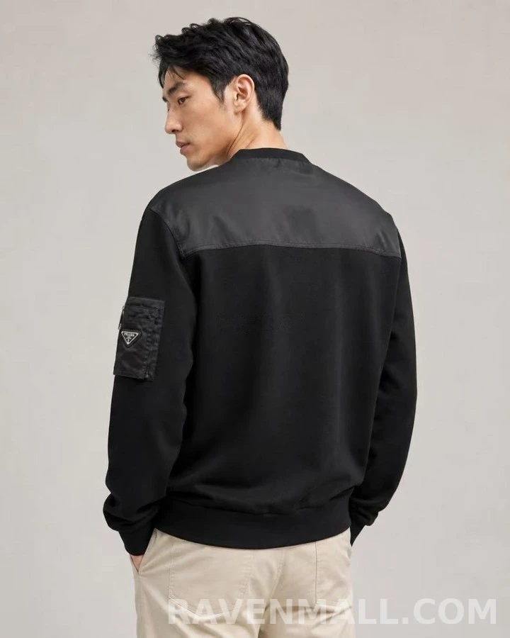 프라다 프라다 오버사이즈 리나일론 스웨트셔츠 상세 이미지
