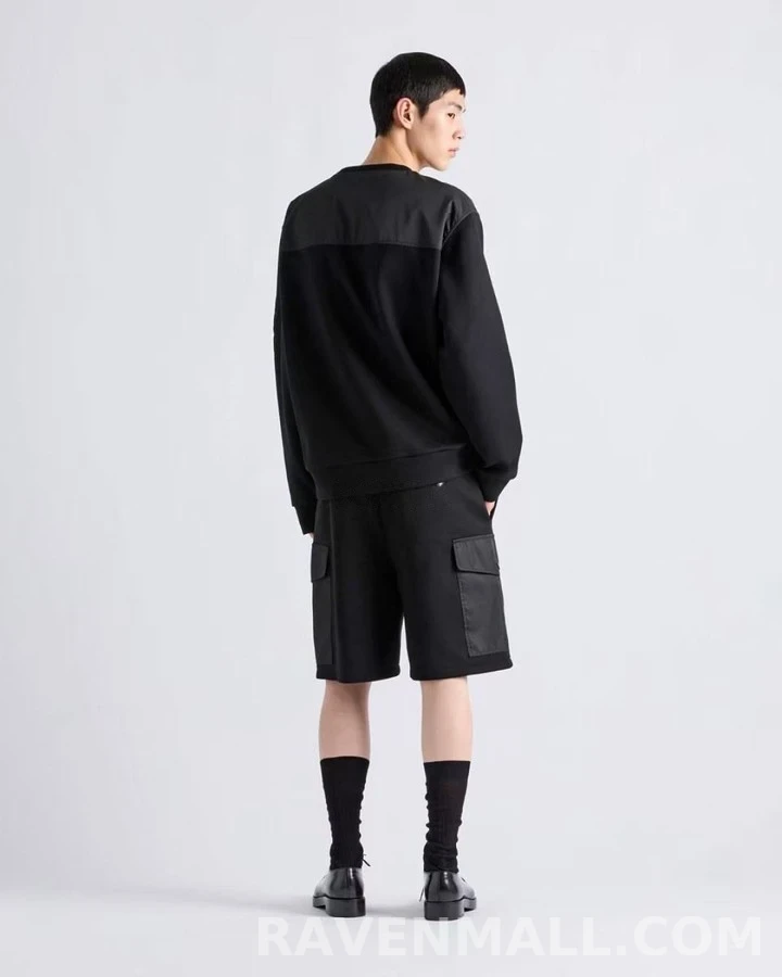 프라다 프라다 오버사이즈 리나일론 스웨트셔츠 상세 이미지