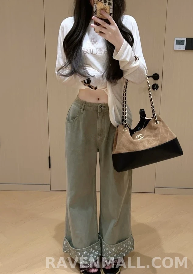 크롬하츠 크롬하츠 라인스톤 레터링 크로스 긴팔 티셔츠 상세 이미지