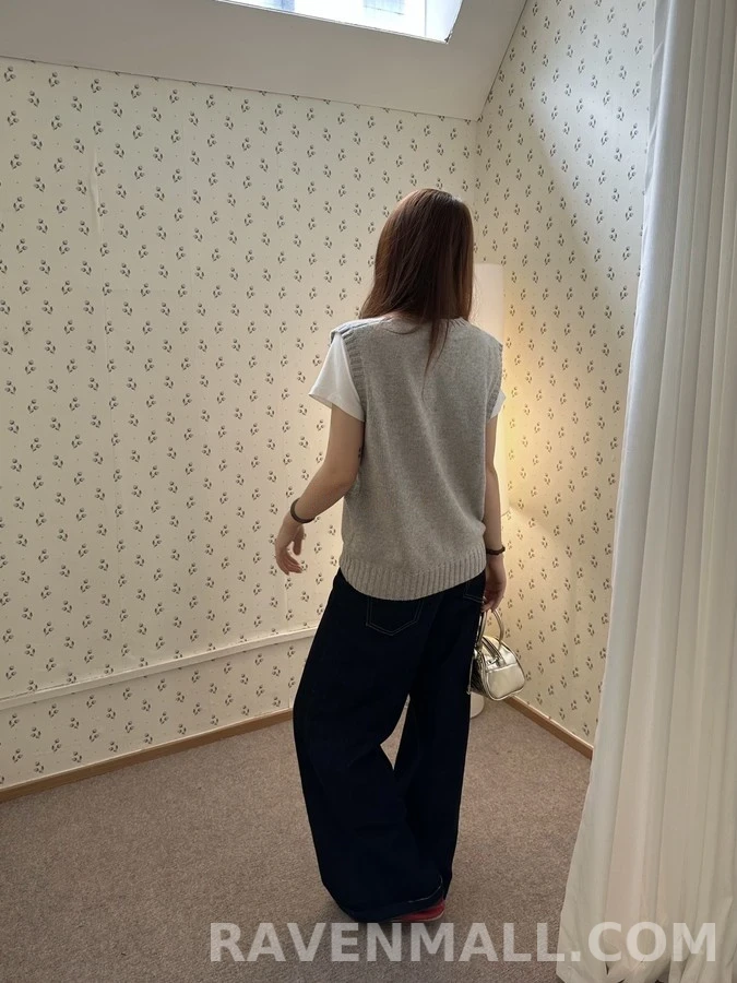 메종 마르지엘라 메종마르지엘라 레터링 니트 베스트 상세 이미지