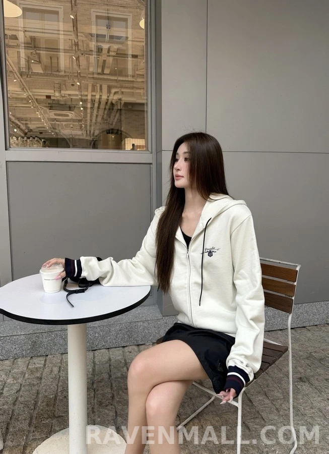 프라다 프라다 복고 휘장 후드 집업 상세 이미지