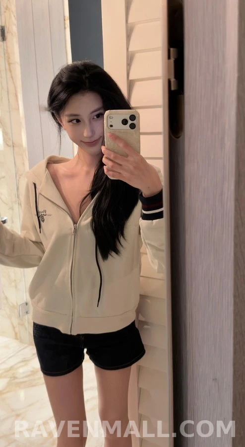 프라다 프라다 복고 휘장 후드 집업 상세 이미지