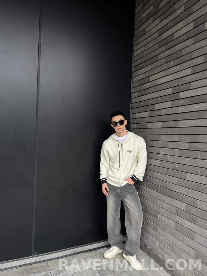 프라다 프라다 복고 휘장 후드 집업 상세 이미지