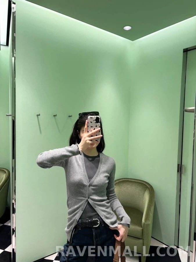 프라다 프라다 립 V넥 가디건 상세 이미지