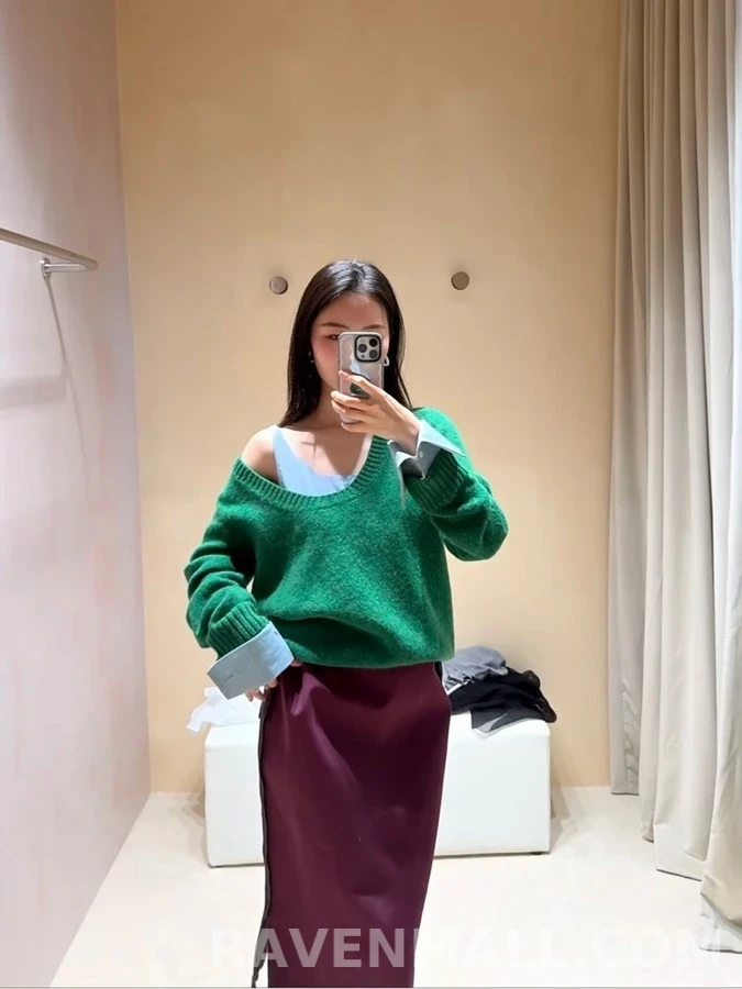 프라다 프라다 라운드넥 커프스 셔츠 상세 이미지