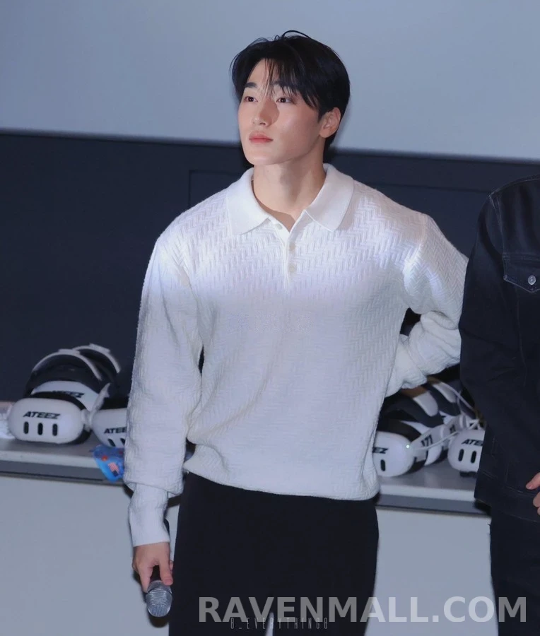 폴로 랄프 로렌 폴로 랄프 로렌 헤링본 패턴 긴팔 폴로 티셔츠 상세 이미지
