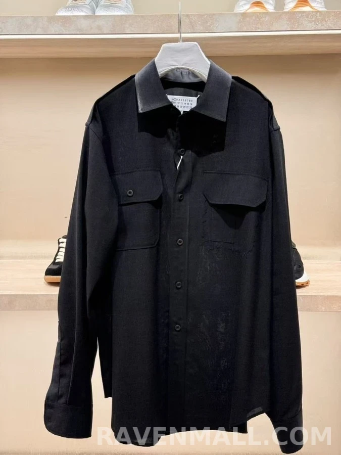 메종 마르지엘라 메종마르지엘라 명선 장식 견장 셔츠 상세 이미지