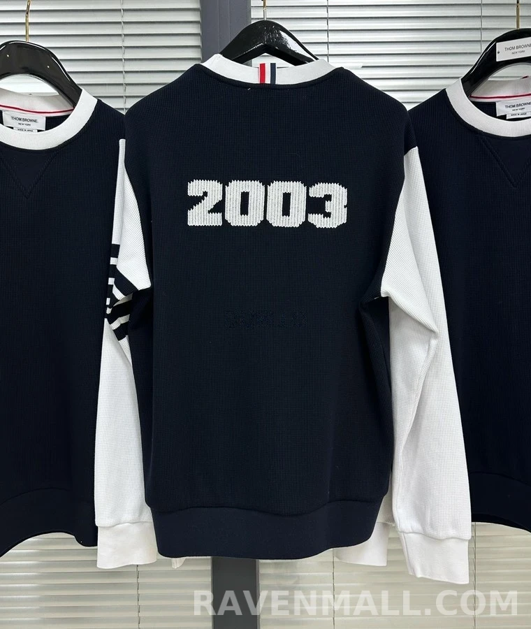 톰브라운 톰브라운 2003 레터링 스트라이프 맨투맨 상세 이미지