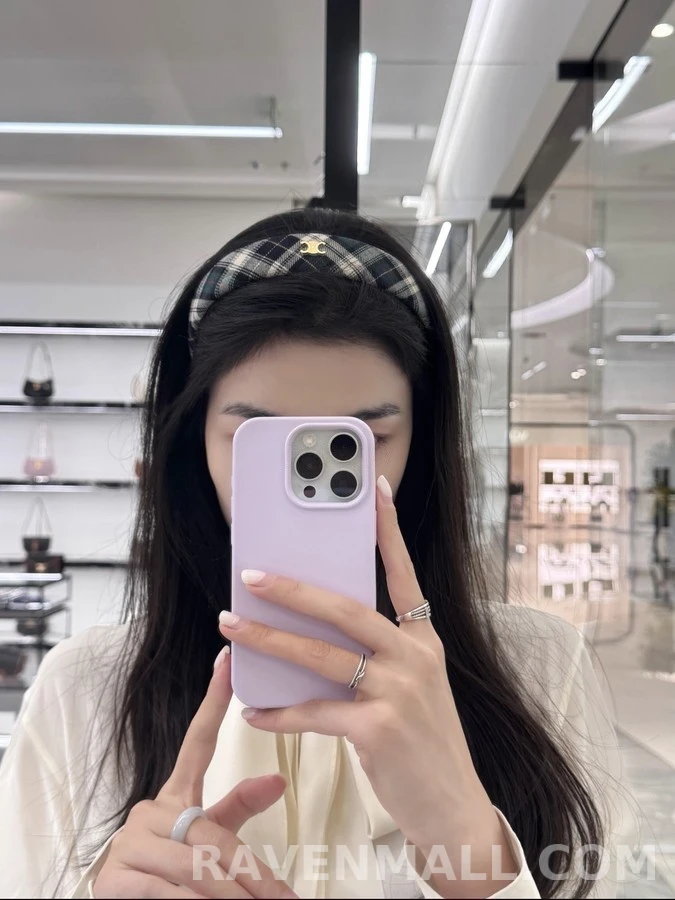 셀린느 셀린느 트리옹프 플래드 와이드 헤어밴드 상세 이미지
