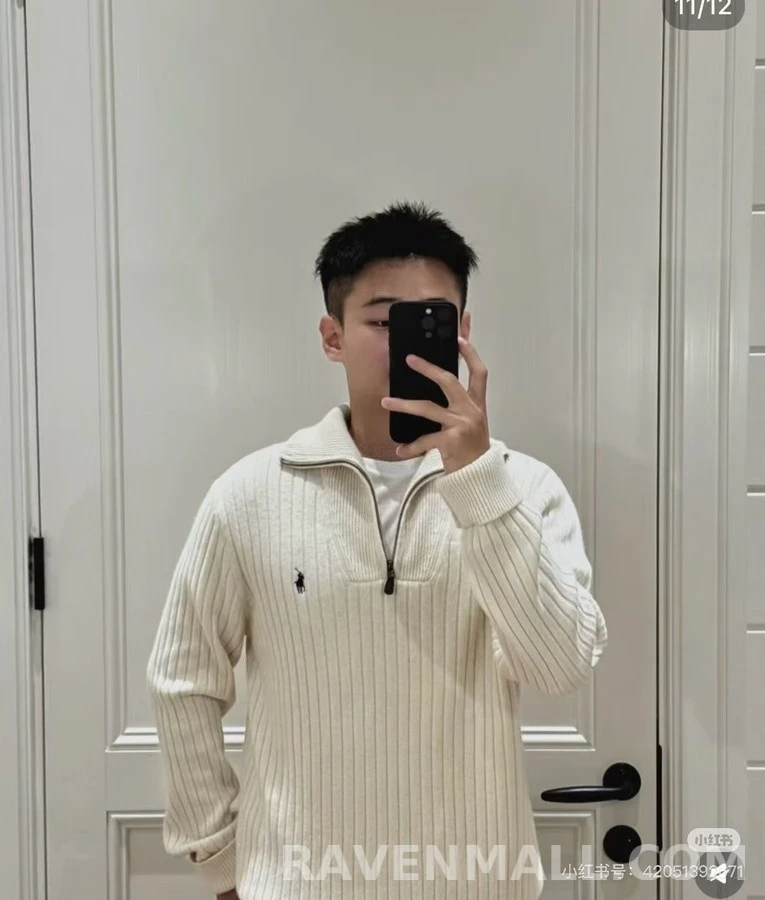 폴로 랄프 로렌 폴로 랄프 로렌 립 하프 집업 니트 상세 이미지