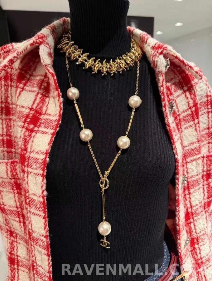 샤넬 샤넬 겹겹이 더블 C 초커 목걸이 상세 이미지