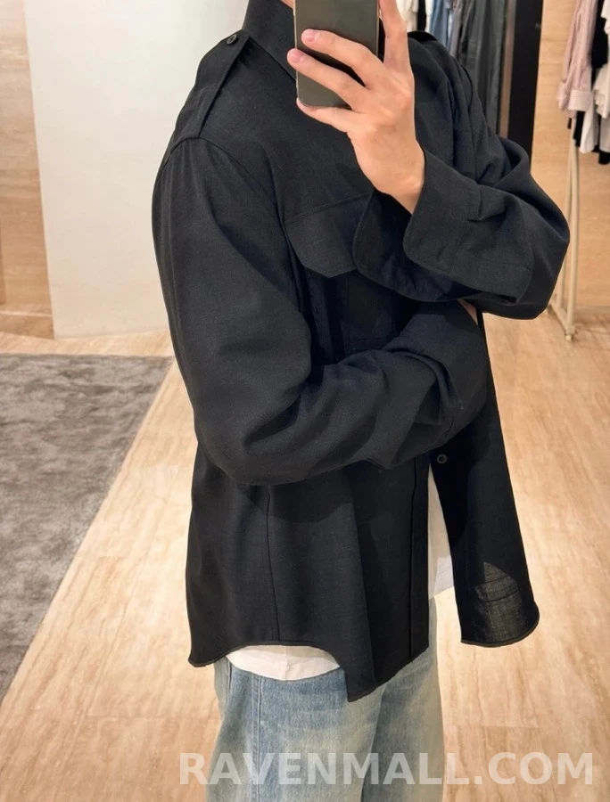 메종 마르지엘라 메종마르지엘라 디스트레스드 울 셔츠 상세 이미지