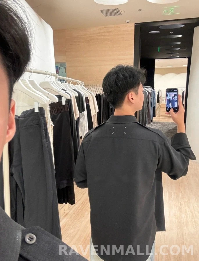 메종 마르지엘라 메종마르지엘라 디스트레스드 울 셔츠 상세 이미지