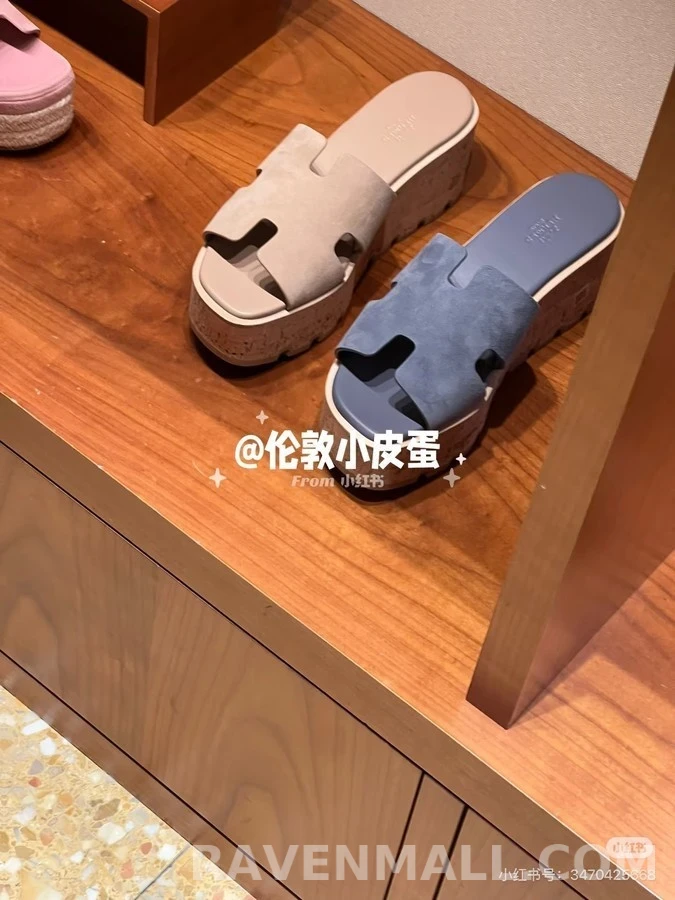 에르메스 에르메스 에끌레어 H 로고 플랫폼 샌들 상세 이미지