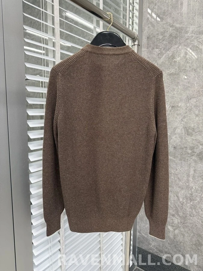 브루넬로 쿠치넬리 브루넬로 쿠치넬리 골지 헨리넥 긴팔 티셔츠 상세 이미지
