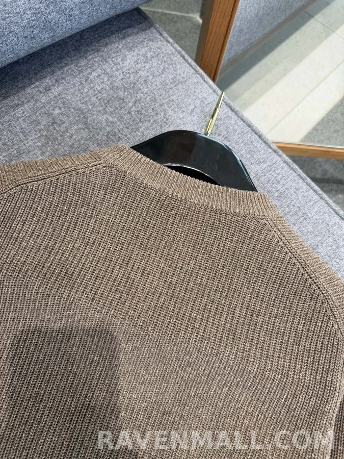 브루넬로 쿠치넬리 브루넬로 쿠치넬리 골지 헨리넥 긴팔 티셔츠 상세 이미지