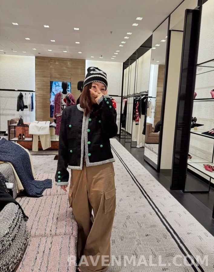 샤넬 샤넬 트위드 펄 트림 자켓 상세 이미지