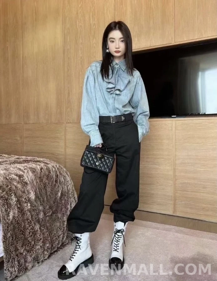 샤넬 샤넬 캡토 레이스업 부츠 상세 이미지