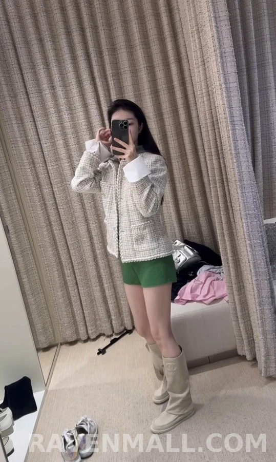 샤넬 샤넬 스웨이드 모카신 롱 부츠 상세 이미지