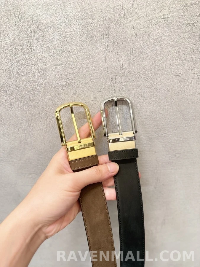 에르메스 에르메스 핀 버클 양면 가죽 벨트 상세 이미지