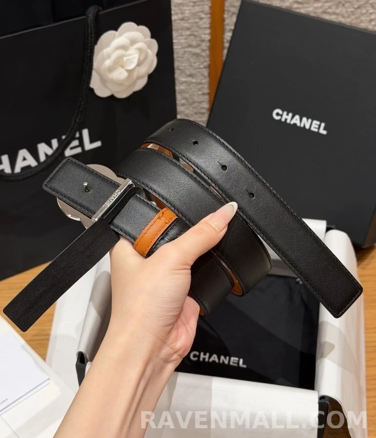 샤넬 샤넬 더블 C 버클 리버서블 벨트 상세 이미지