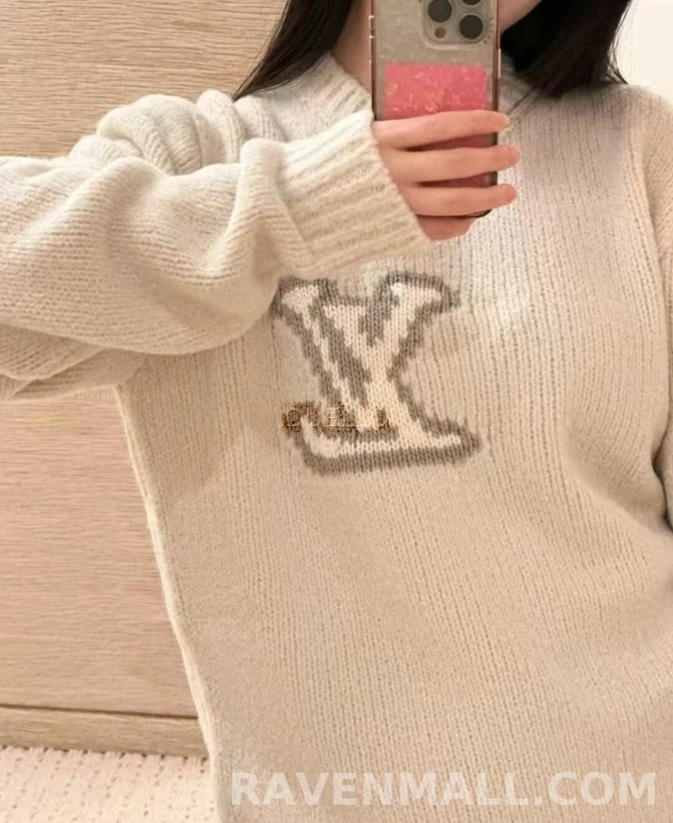 루이비통 루이비통 미러 로고 인타르시아 니트 상세 이미지