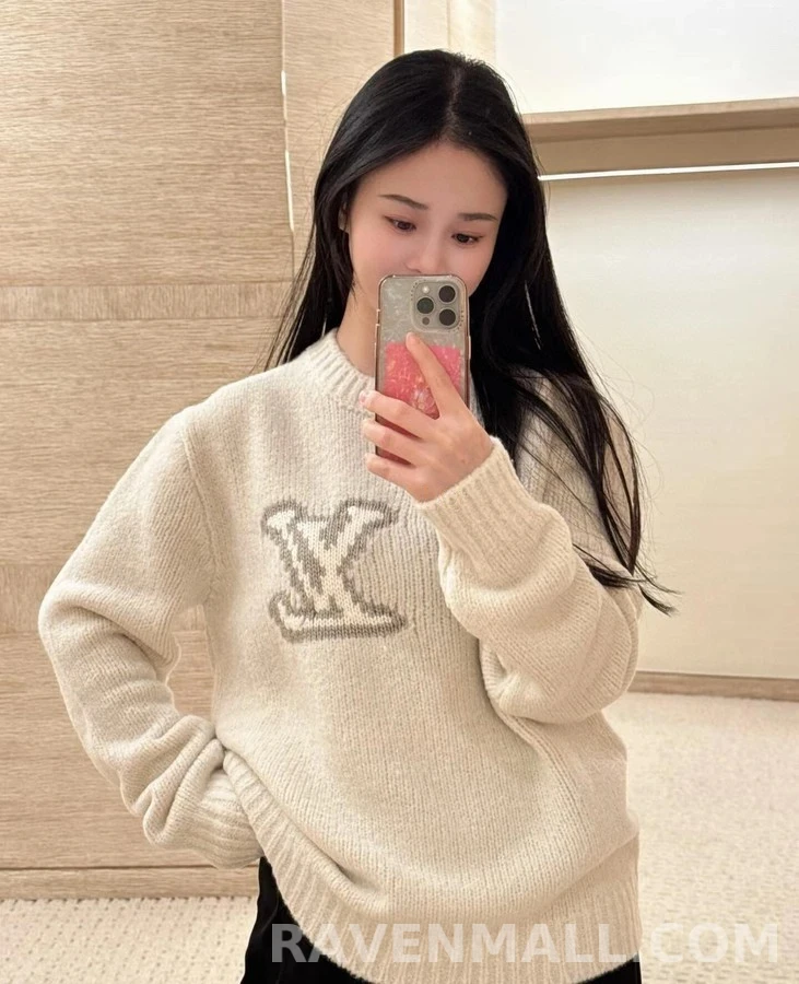 루이비통 루이비통 미러 로고 인타르시아 니트 상세 이미지