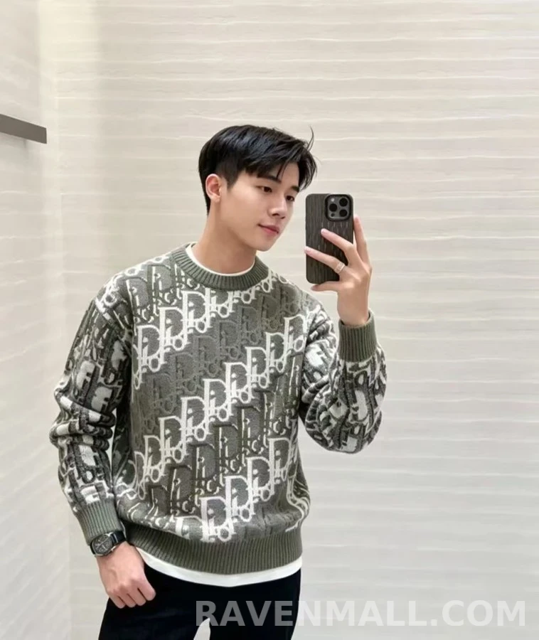 디올 디올 Oblique 패턴 니트 상세 이미지