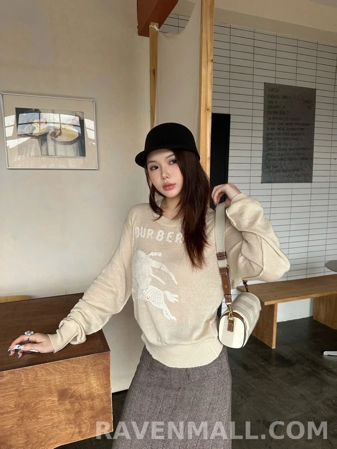 버버리 버버리 마술 기사 로고 니트 상세 이미지