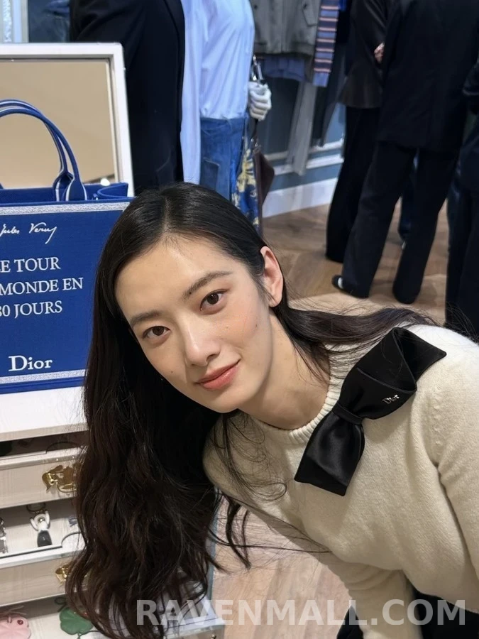 디올 디올 보우 디테일 캐시미어 스웨터 상세 이미지