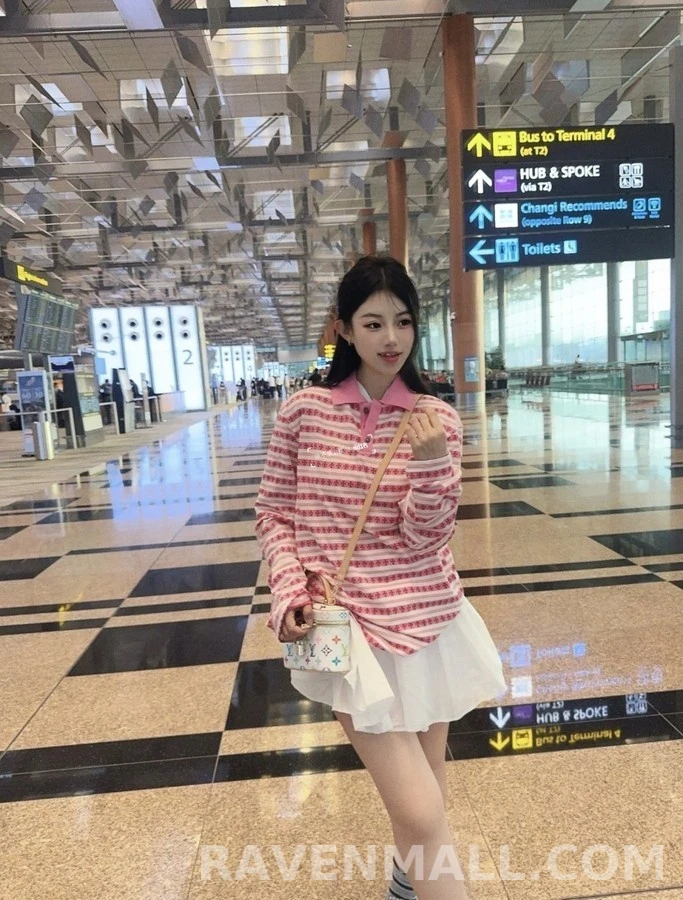 크롬하츠 크롬하츠 크로스 자카드 스트라이프 긴팔 티셔츠 상세 이미지