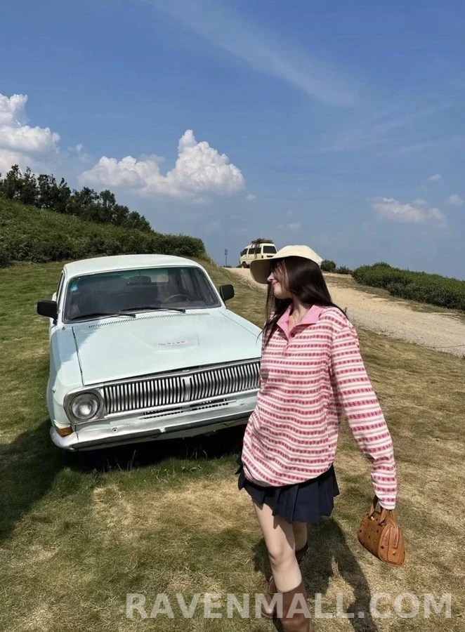 크롬하츠 크롬하츠 크로스 자카드 스트라이프 긴팔 티셔츠 상세 이미지
