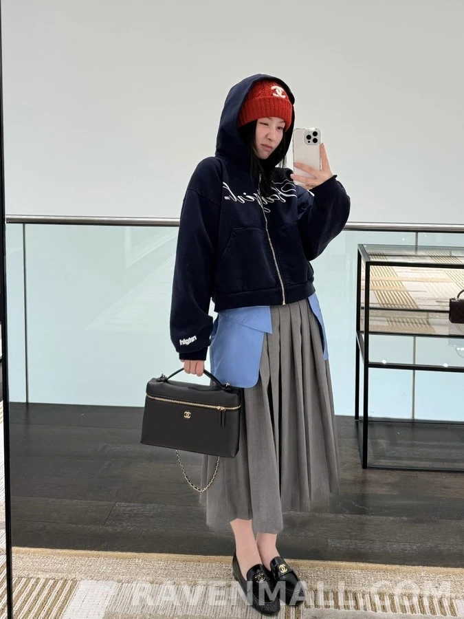 샤넬 샤넬 로고 케이블 니트 비니 상세 이미지