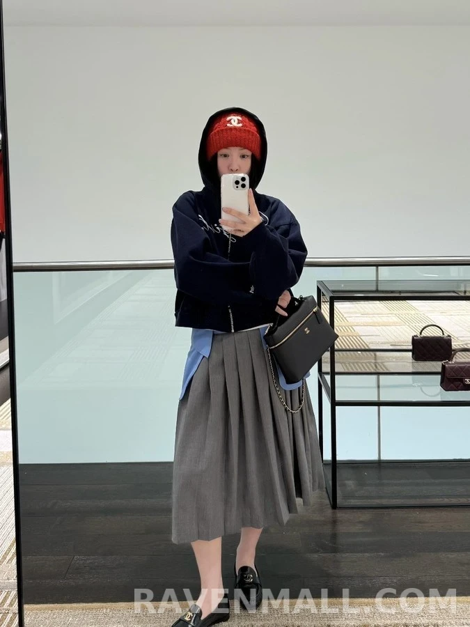 샤넬 샤넬 로고 케이블 니트 비니 상세 이미지