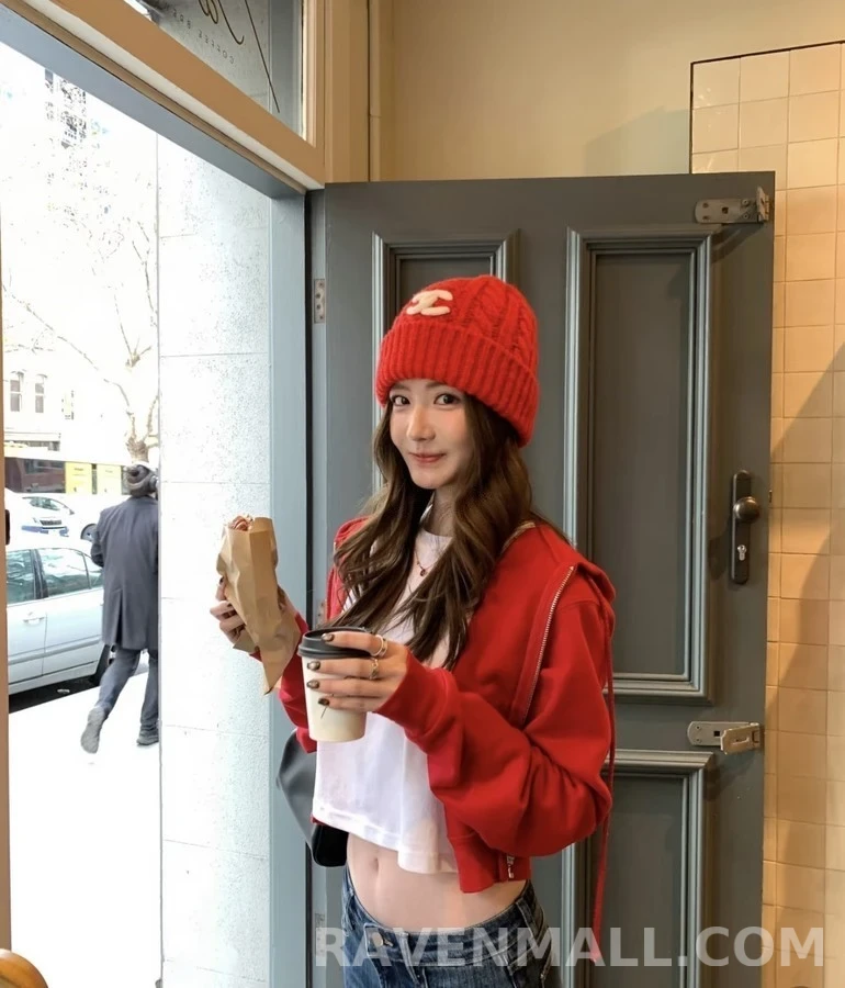 샤넬 샤넬 로고 케이블 니트 비니 상세 이미지