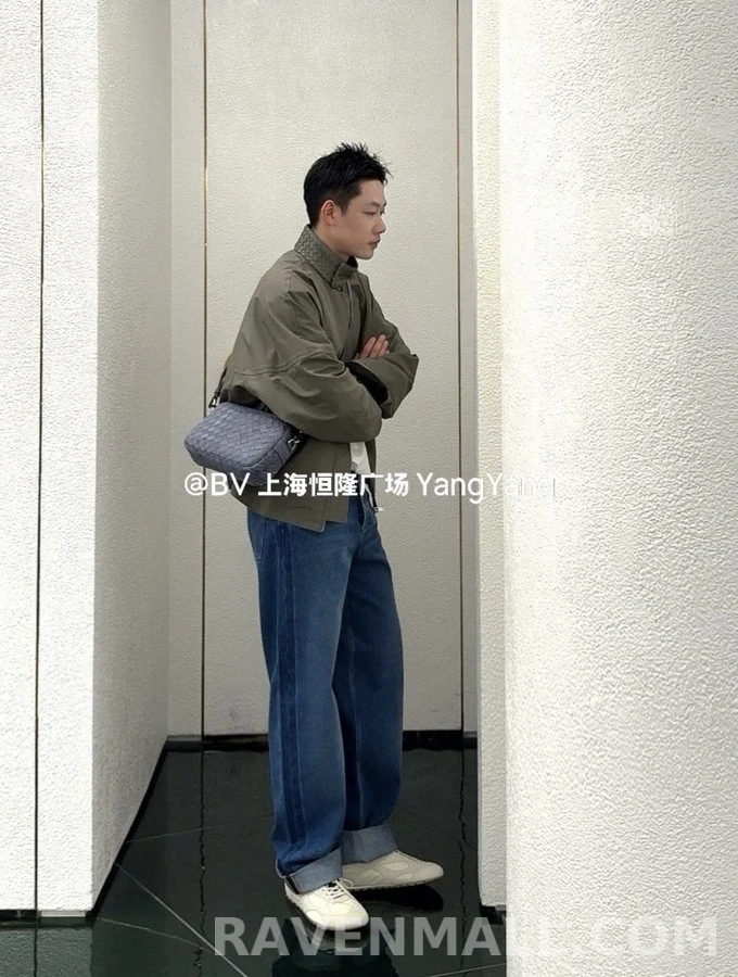 보테가베네타 보테가 베네타 위빙 레더 라벨 스트레이트 데님 팬츠 상세 이미지