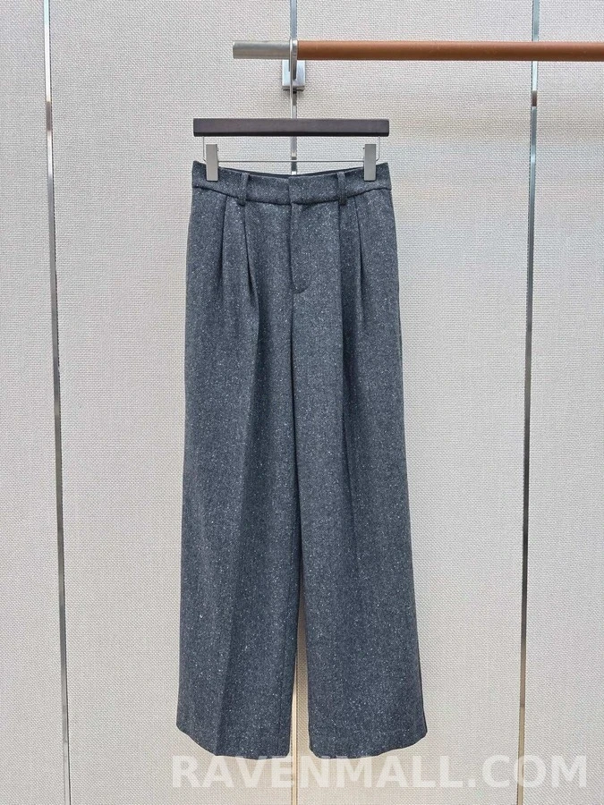 디올 디올 플리츠 울 와이드 팬츠 상세 이미지