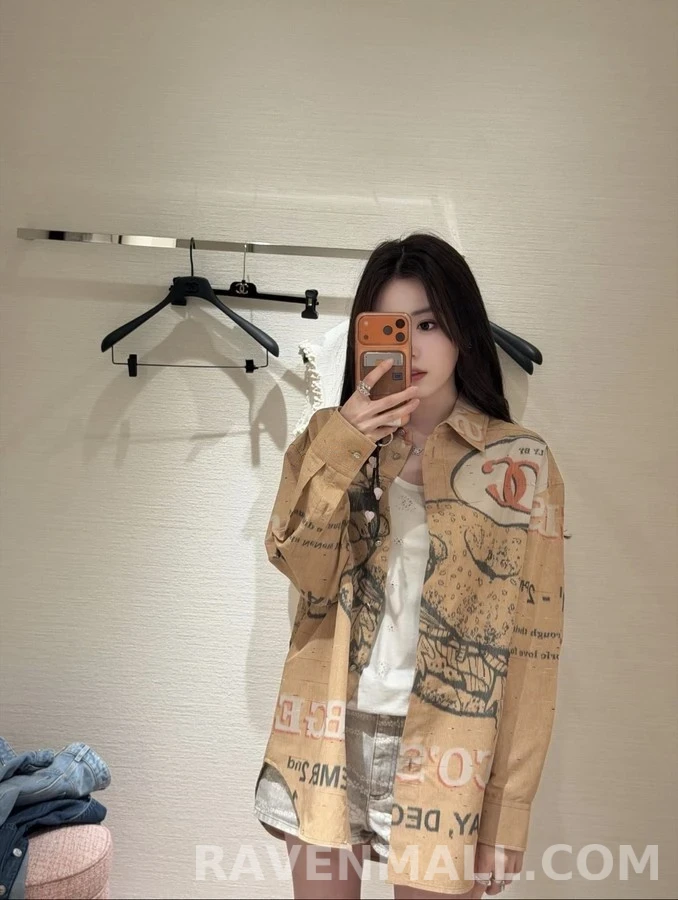 샤넬 샤넬 빈티지 프린트 셔츠 상세 이미지