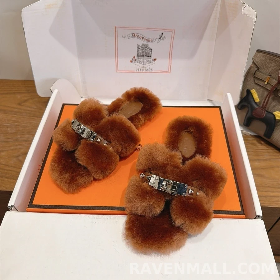 에르메스 에르메스 울 H 버클 슬리퍼 상세 이미지