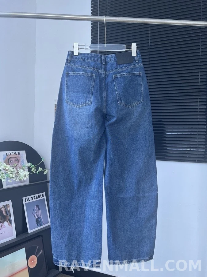 알렉산더 왕 알렉산더 왕 로고 포켓 와이드 데님 팬츠 상세 이미지