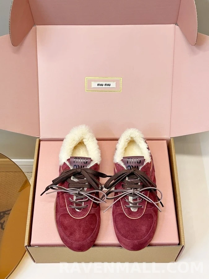 미우미우 미우미우 스웨이드 양털 GAT 스니커즈 상세 이미지