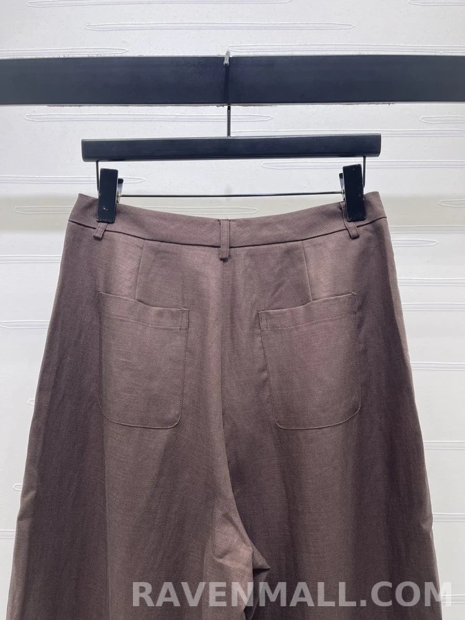 디올 디올 버튼 로고 와이드 팬츠 상세 이미지
