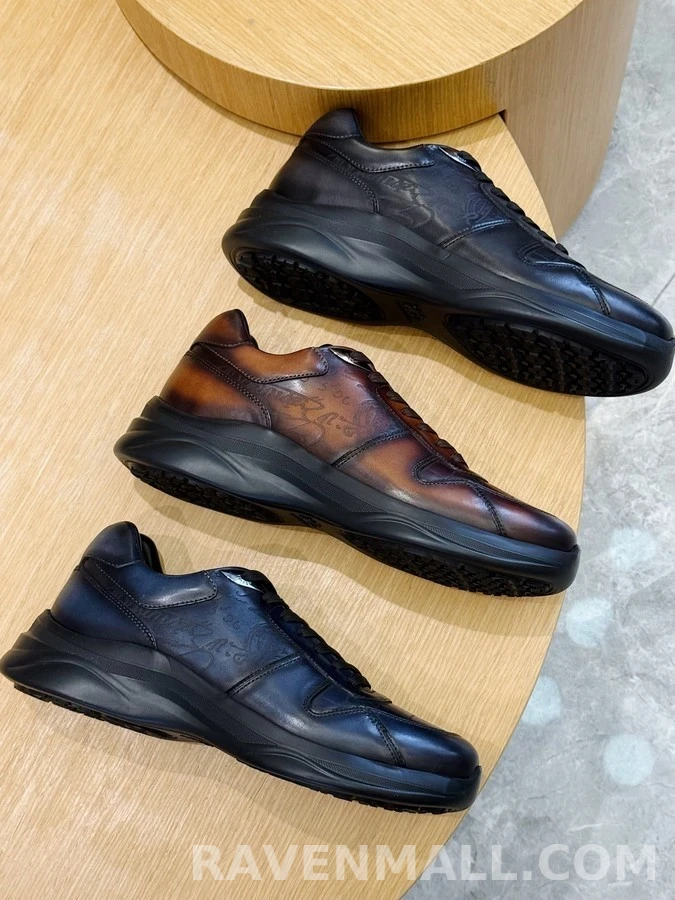 벨루티 벨루티 크록 엠보싱 레더 스니커즈 상세 이미지