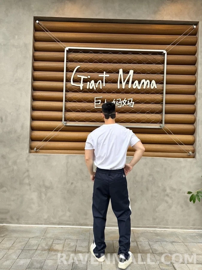 몽클레어 몽클레어 로고 스트라이프 드로스트링 팬츠 상세 이미지