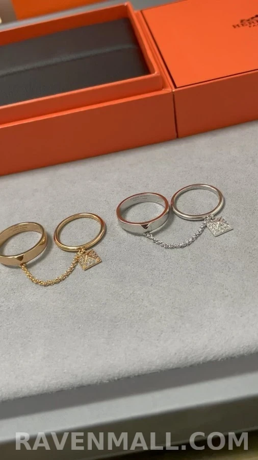 에르메스 에르메스 피라미드 참 체인 반지 상세 이미지